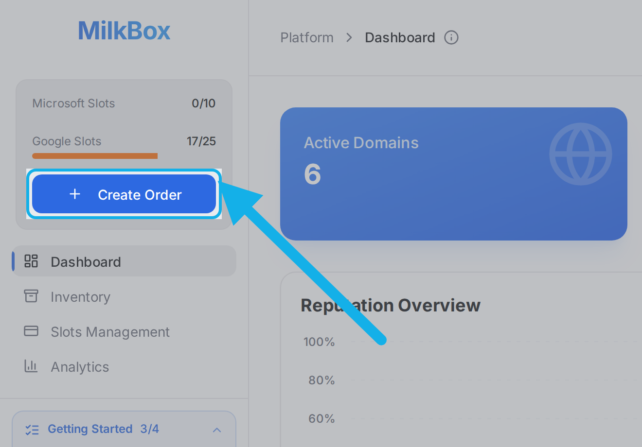 Screenshot of Get your mailboxes